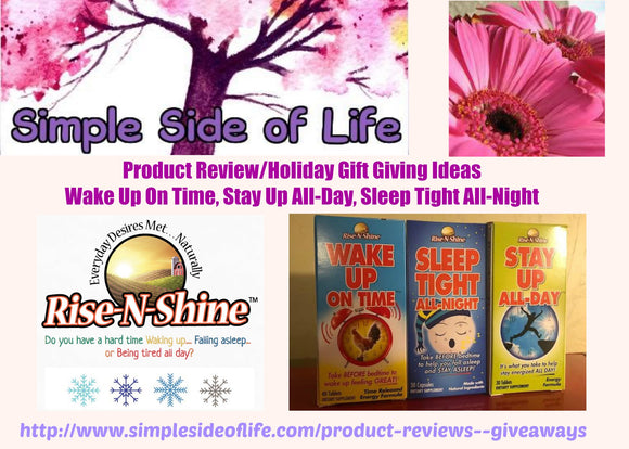 Rise-N-Shine Product Review/Holiday Gift Guide Appearance in 'Simple Side of Life'