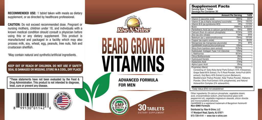 Beard Growth Vitamins