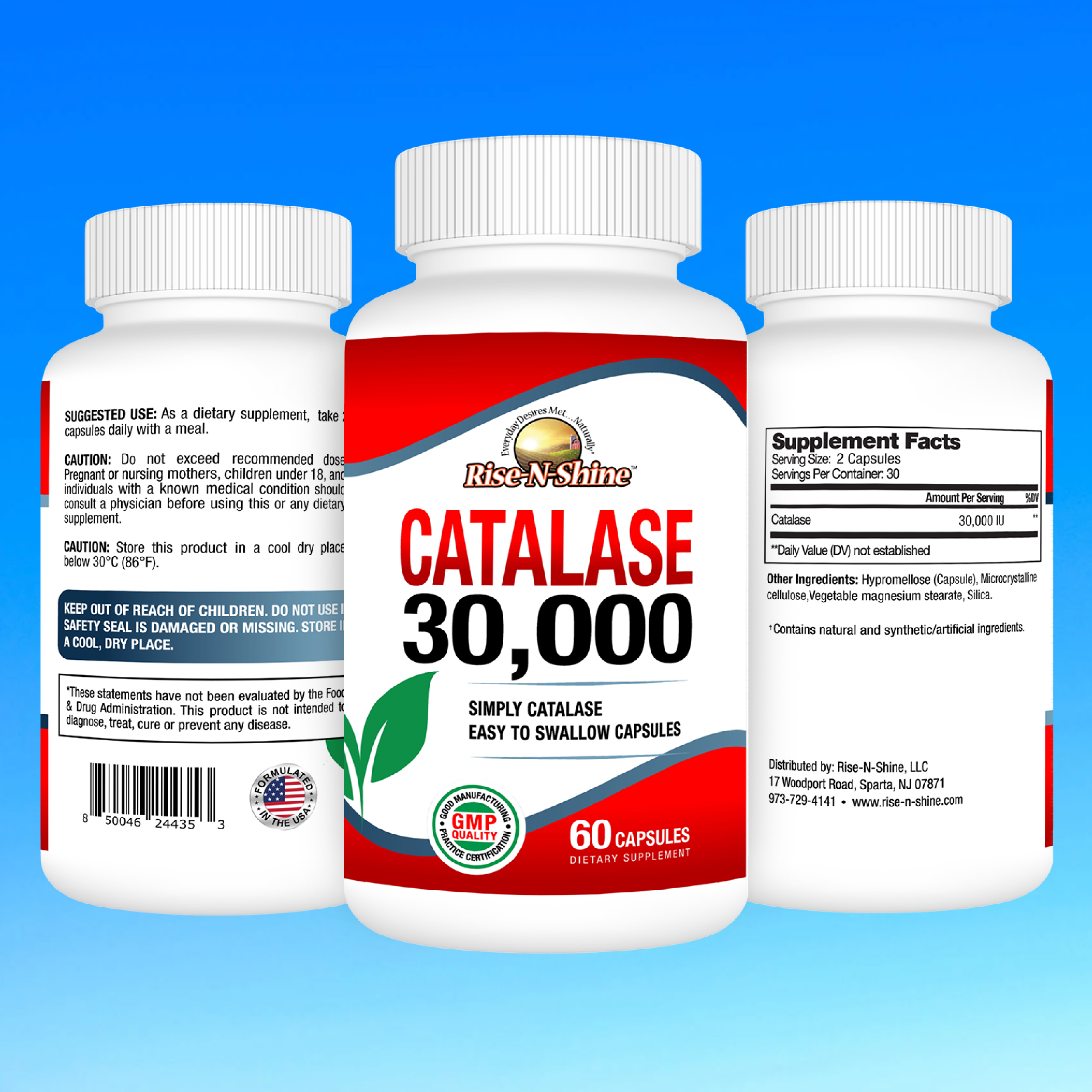 catalase 15,000 - 30 day supply – best earth... Catalase 30,000 - Rise-N-Shine LLC