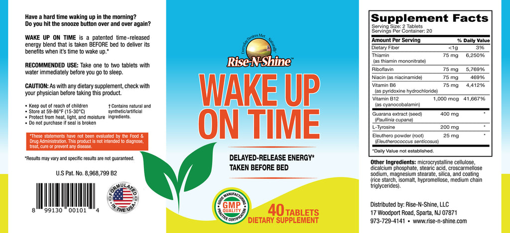 Wake Up On Time Pills NEW