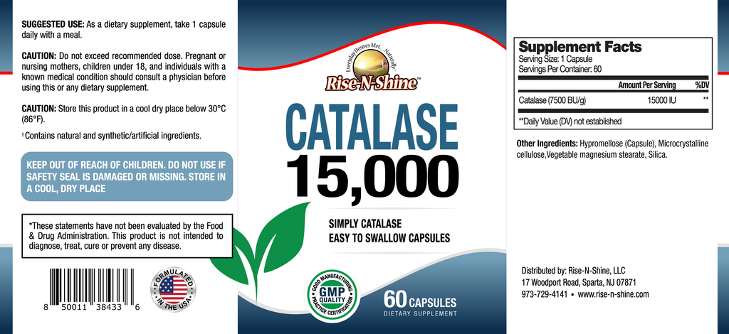 microbiology catalase reagent 15% 15ml - medex supply... Catalase 15,000 - 60 Day Supply - Rise-N-Shine LLC
